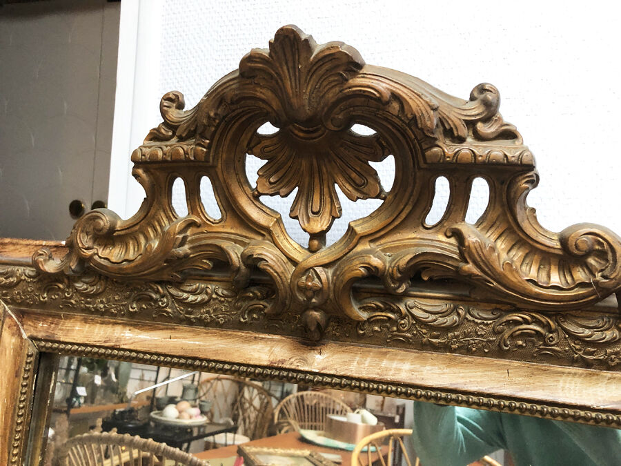 Mirror trumeau wood and plaster, early 20th