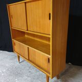 Scandinavian teak bookcase sideboard from the 60s