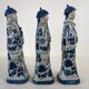 3 figurines of emperors from the Qing dynasty, China, early 20th century.
