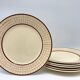 6 assiettes plates faïencerie « longchamp – France », modèle colmar