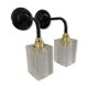 Pair of vintage sconces in electrified electrified glass to nine