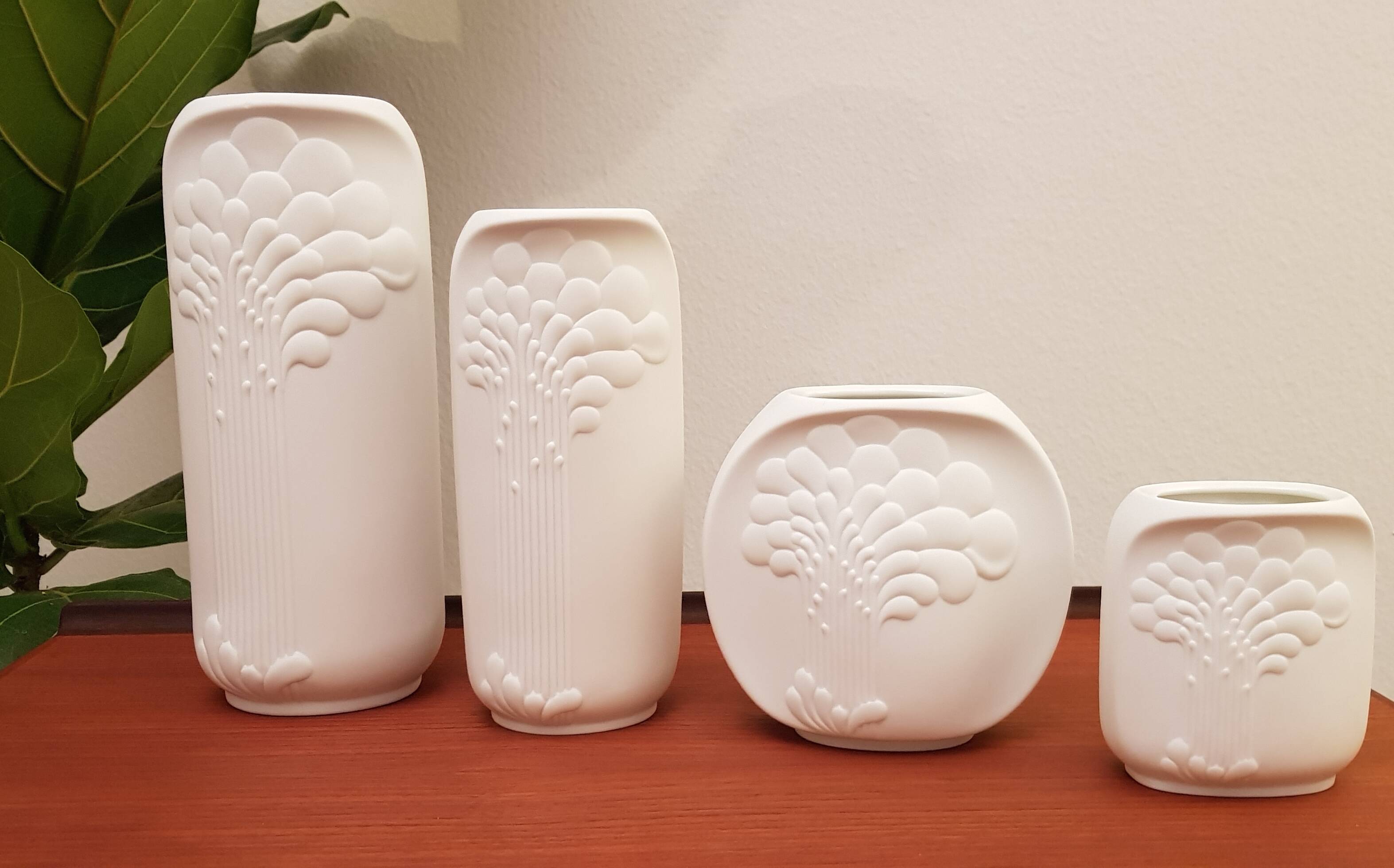 MidCentury Vases in bisquit procellain by Kayser, 1960s