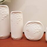 Vases Mid-Century en porcelaine bisquit par Kayser, 1960