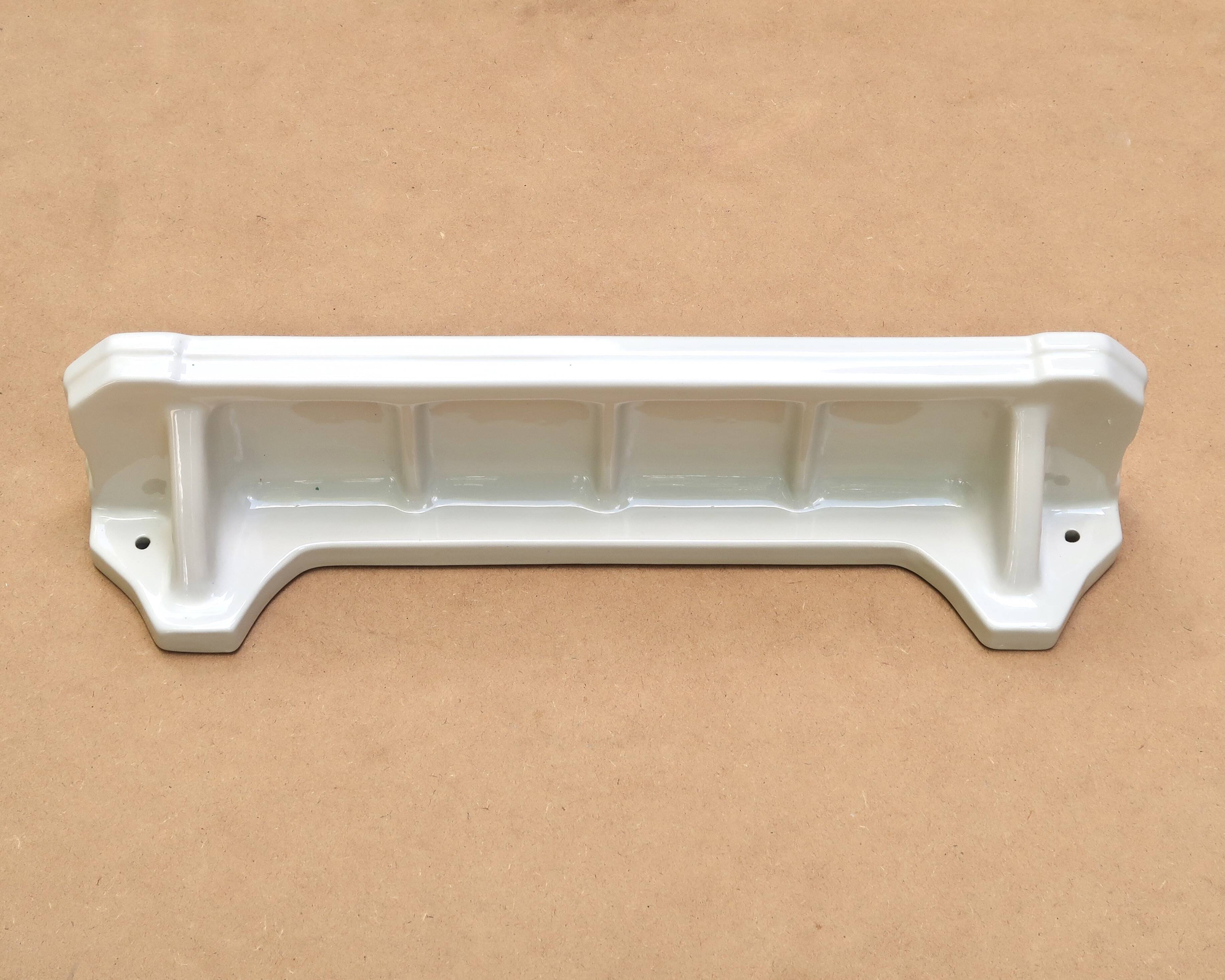 Large Art Deco wall shelf in white porcelain, 1920s