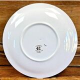 7 anciennes assiettes à dessert Creil et Montereau Terre de fer