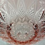 Pink glass compote dish from the 1940s