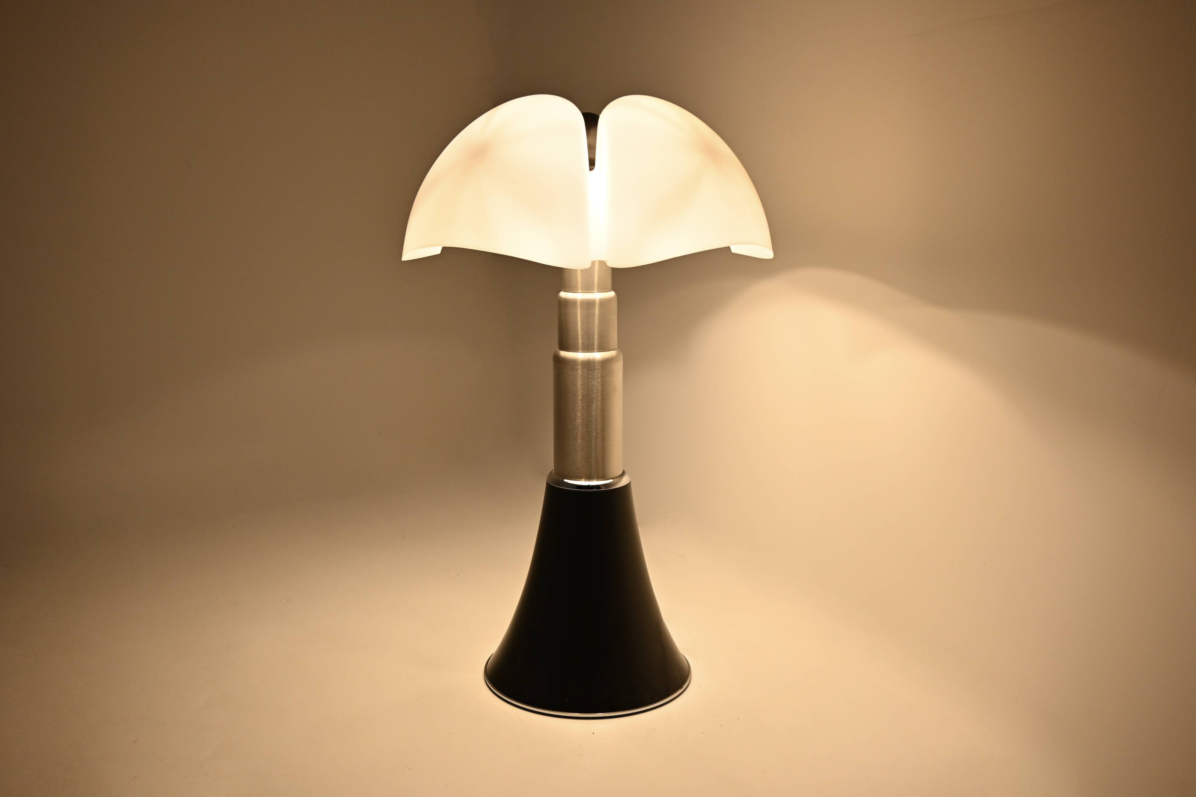 Black Pipistrello lamp by Gae Aulenti for Martinelli Luce, 1960s