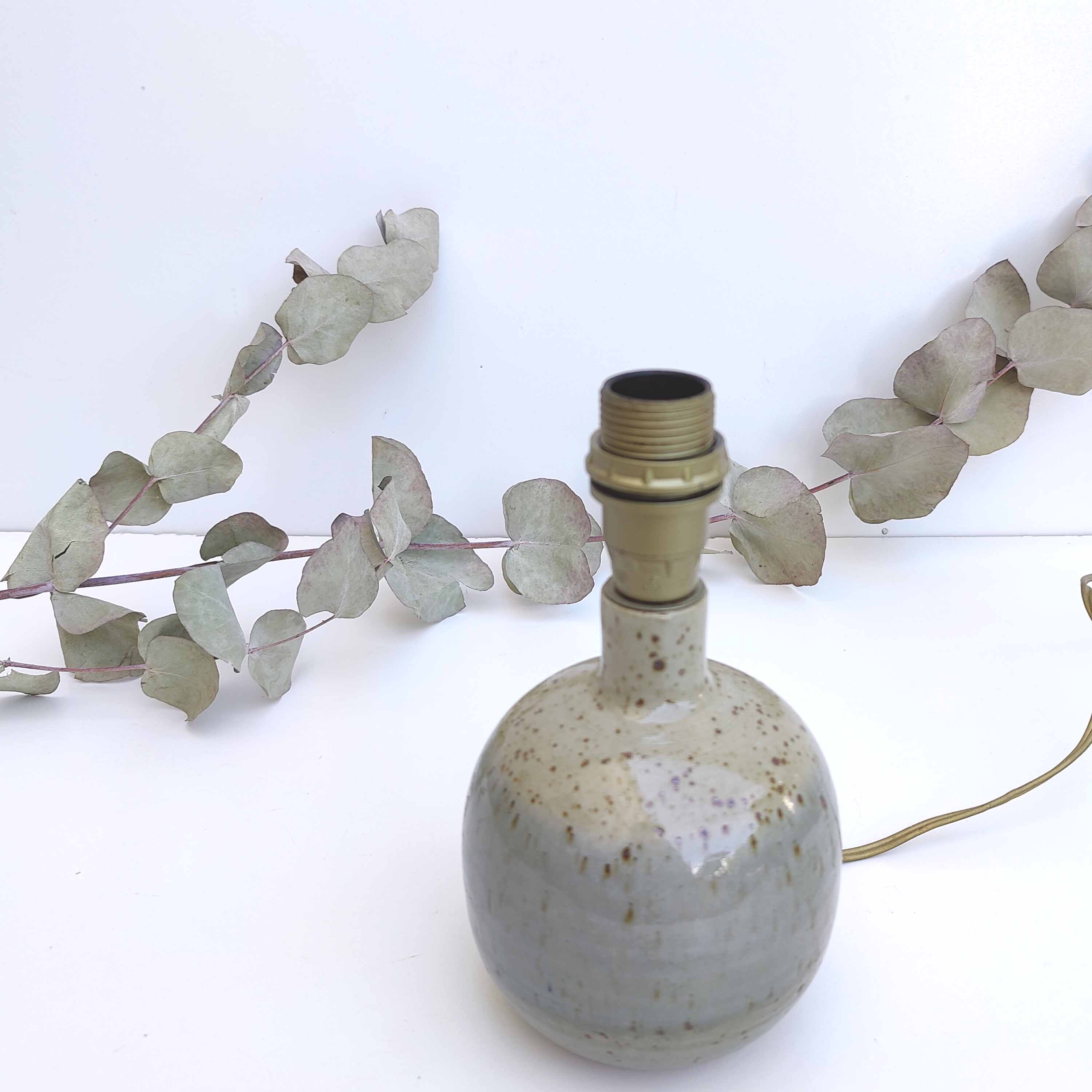 Lamp foot vintage ball ceramic stoneware
