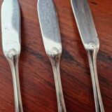 Christofle - Set of 3 fish knives, Spatours model, in silver-plated metal