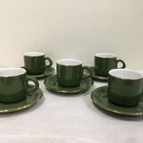 Lot of 5 cups green bistro