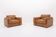 Fauteuils club italiens modernes en cuir cognac