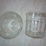 Pair of 2 old jam pots 500 ml