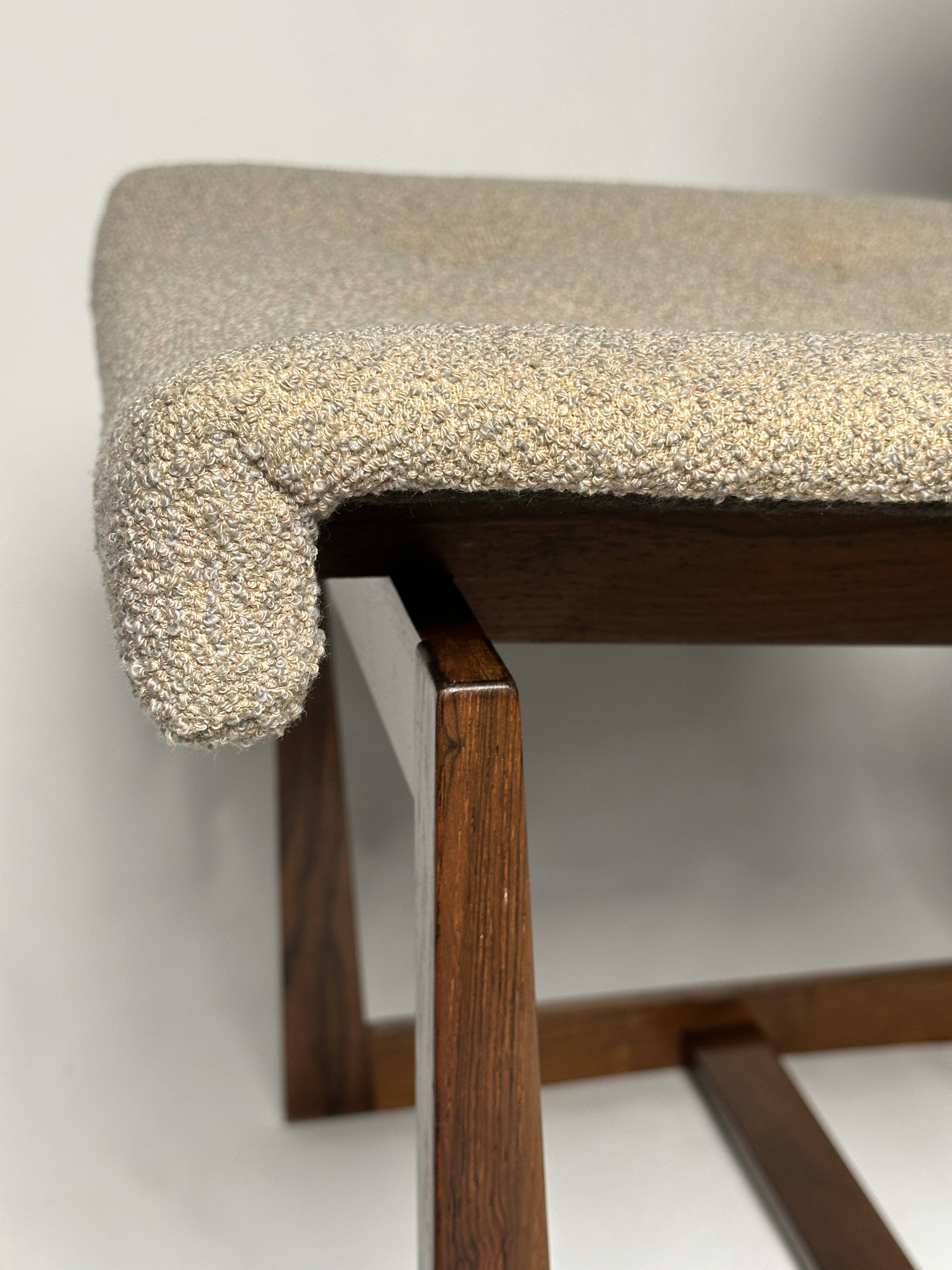 rosewood chair with footrest, Korup Stolefabrik Denmark 1960