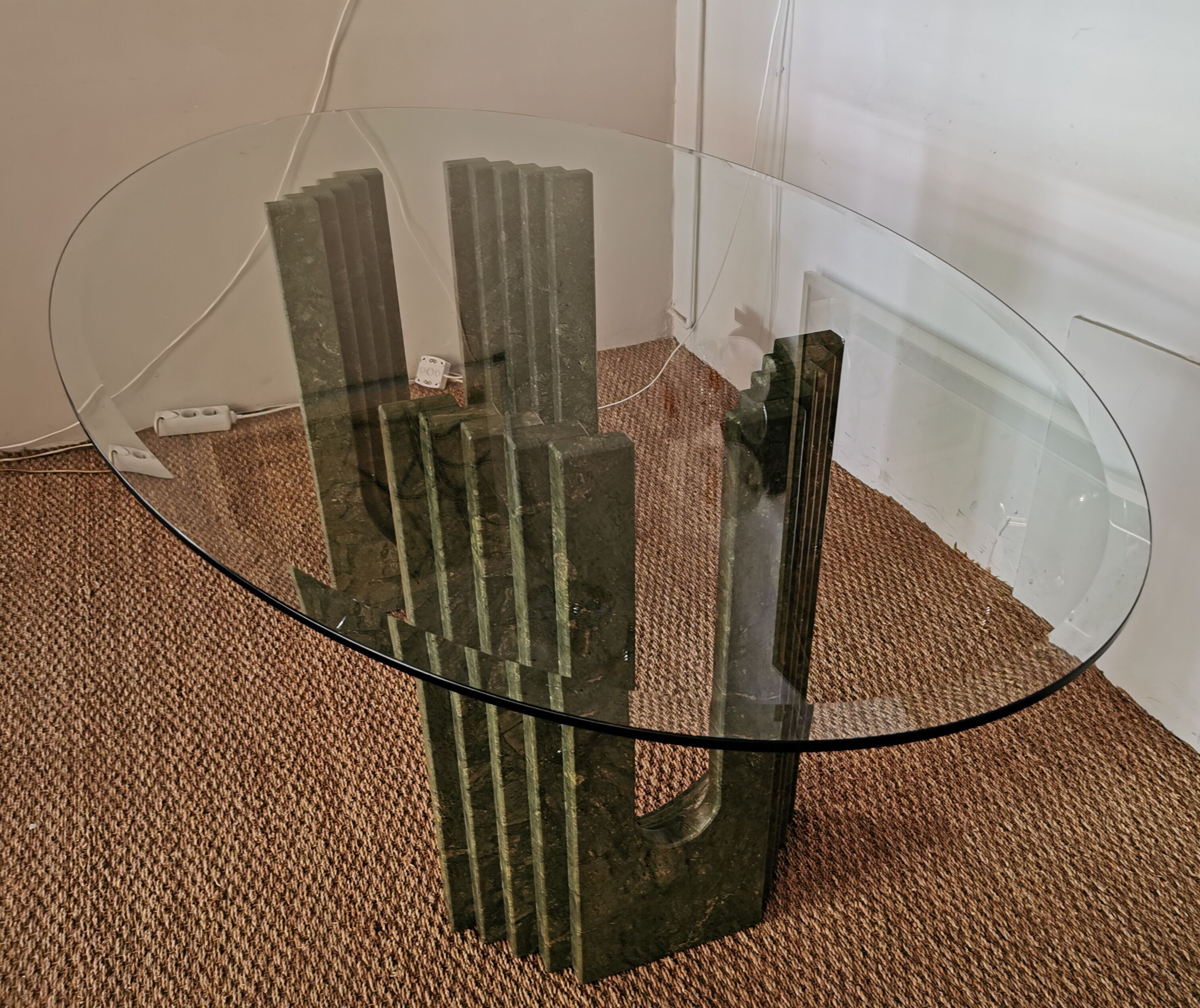 Marble and glass dining table Carlo SCARPA for CATTELAN Italia circa 1970