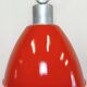 Large Red Painted Industrial Factory Lamp from Elektrosvit, 1960s