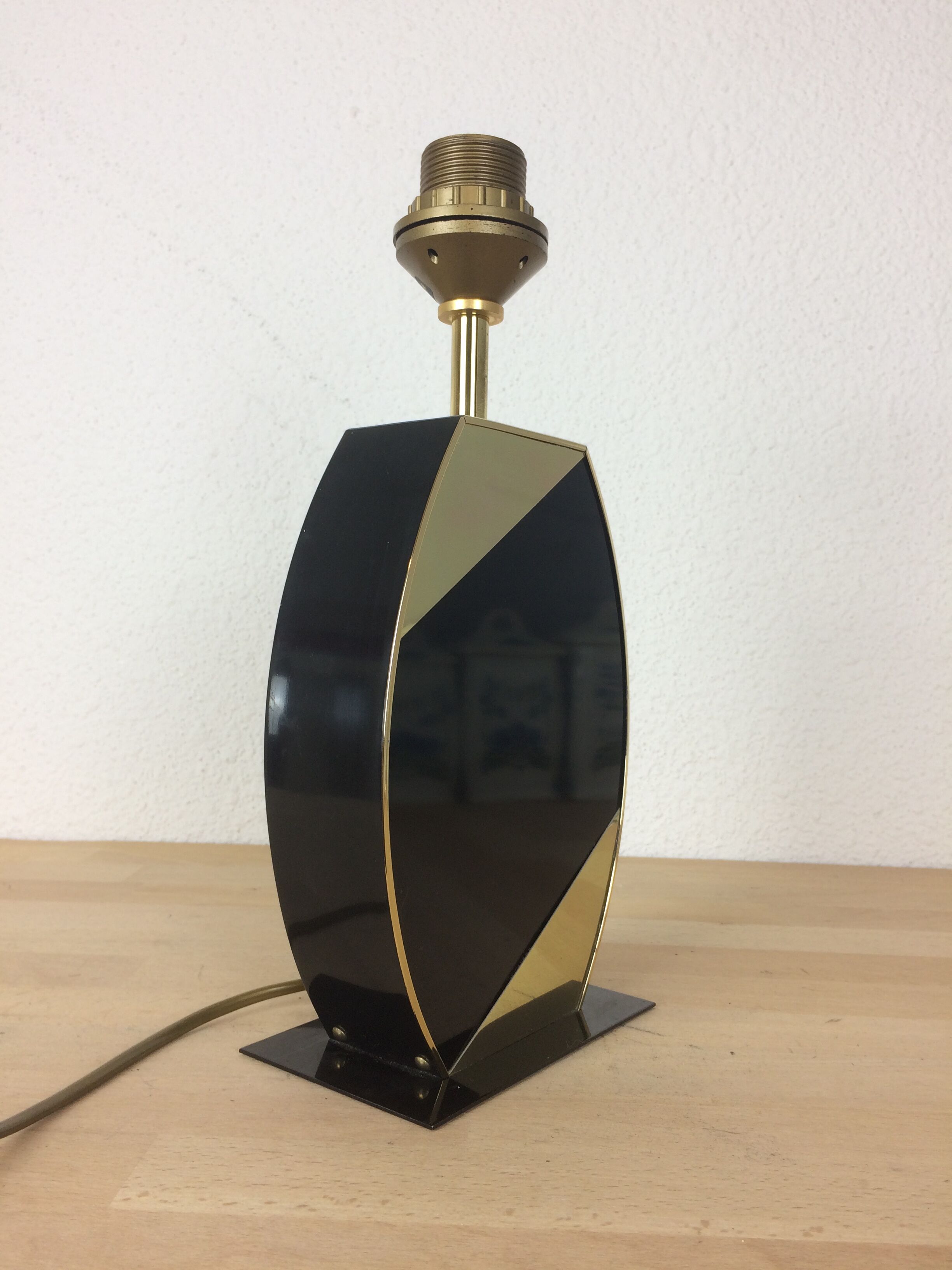 Brass and black lamp foot