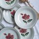 Deep plates / Salad plates with flower design, Sarreguemines model Emilie