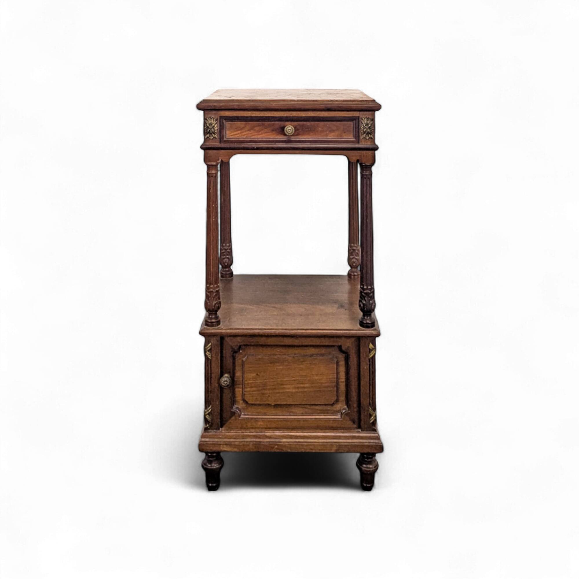 Louis XVI style mahogany bedside table made in Faubourg St Antoine