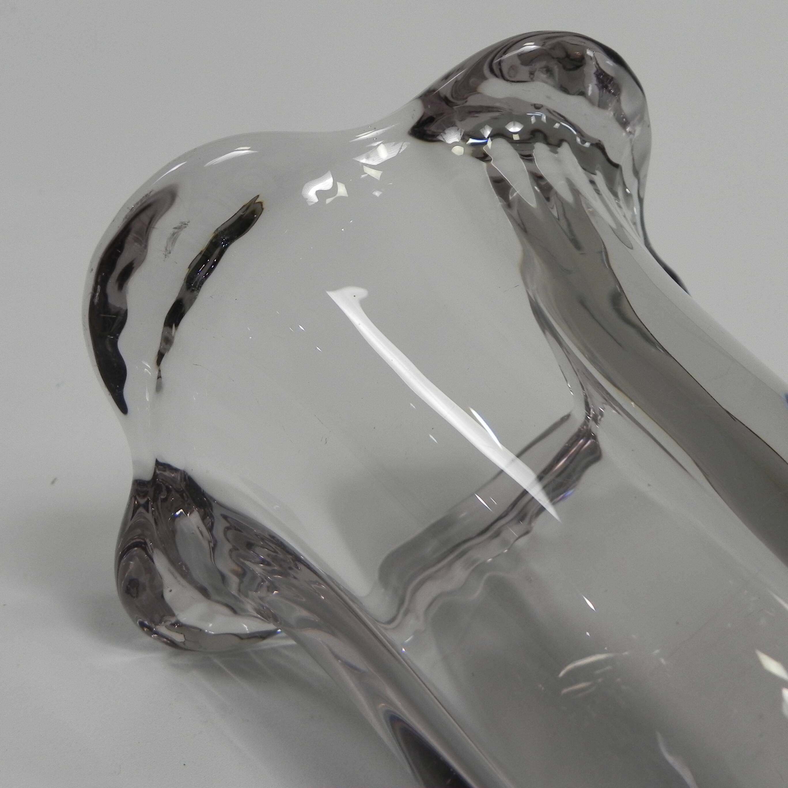 Thick-walled glass vase in Daum style, 1950s
