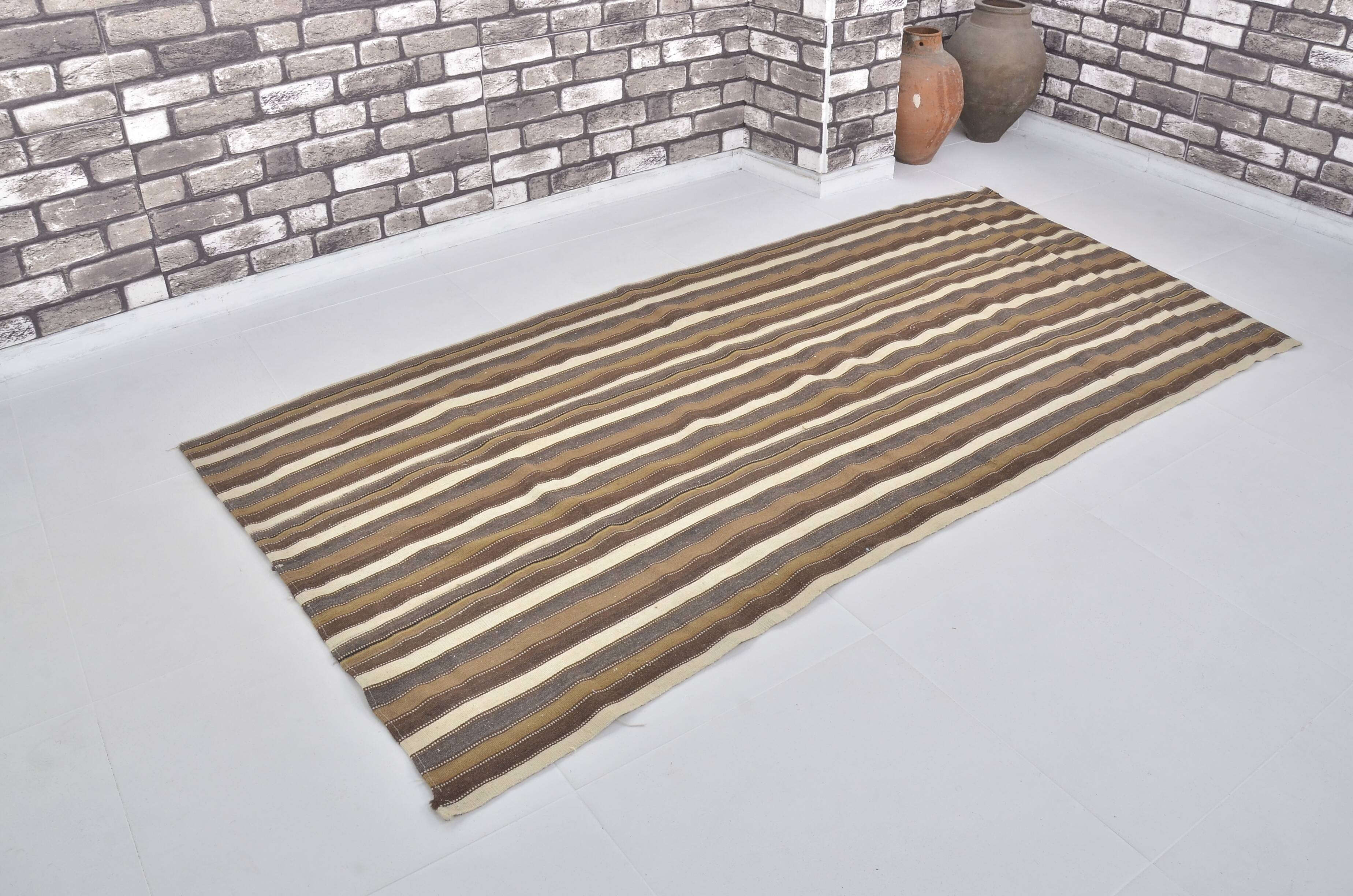 Turkish Neutral Stripe Kilim Rug sku 1655