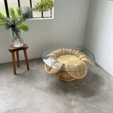 Vivai del sud “flower” rattan coffee table