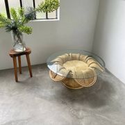 Vivai del sud “flower” rattan coffee table