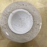 ASHTRAY in MARBLE and METAL CHROME Vintage circa 1970