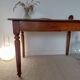 Mahogany side table with turned legs, antique, 19th century.