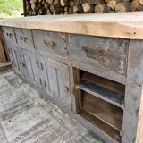 Meuble métier rénové bois massif