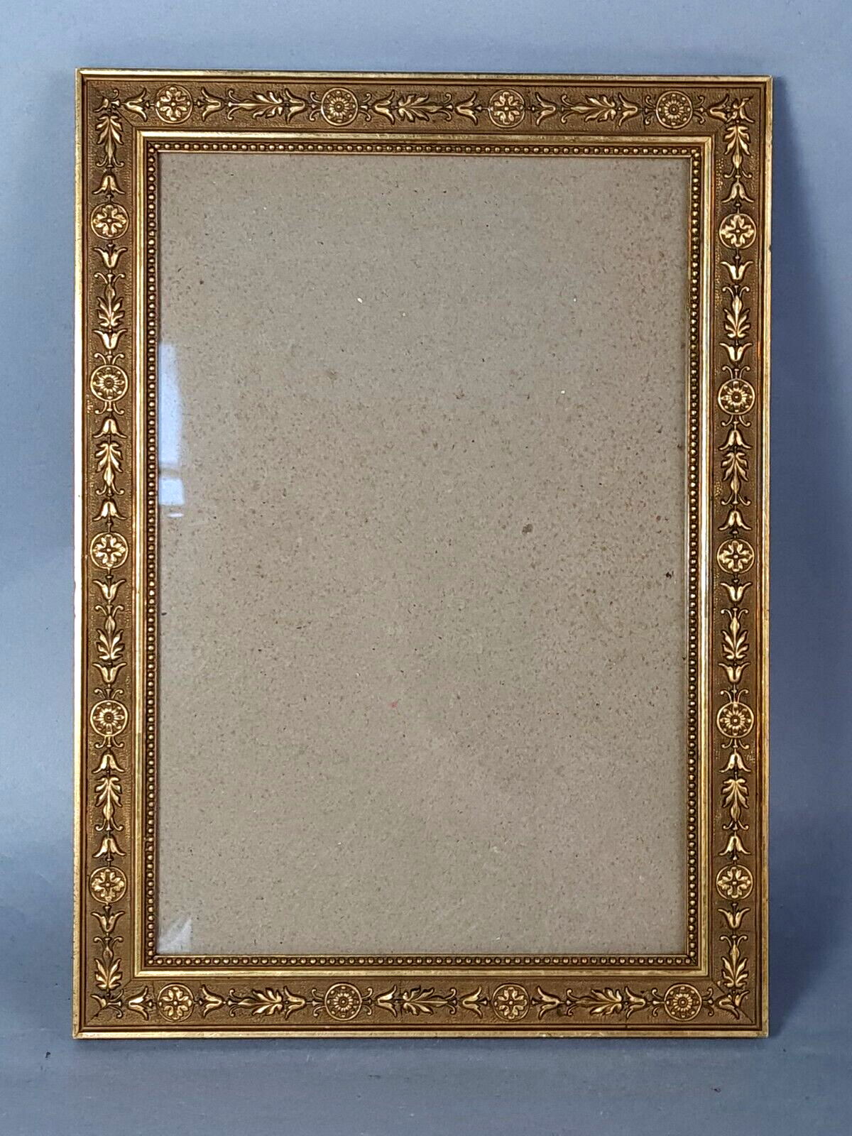 Old frame wood stucco gilding original 31x21 foliage 27x18 cm + glass sb