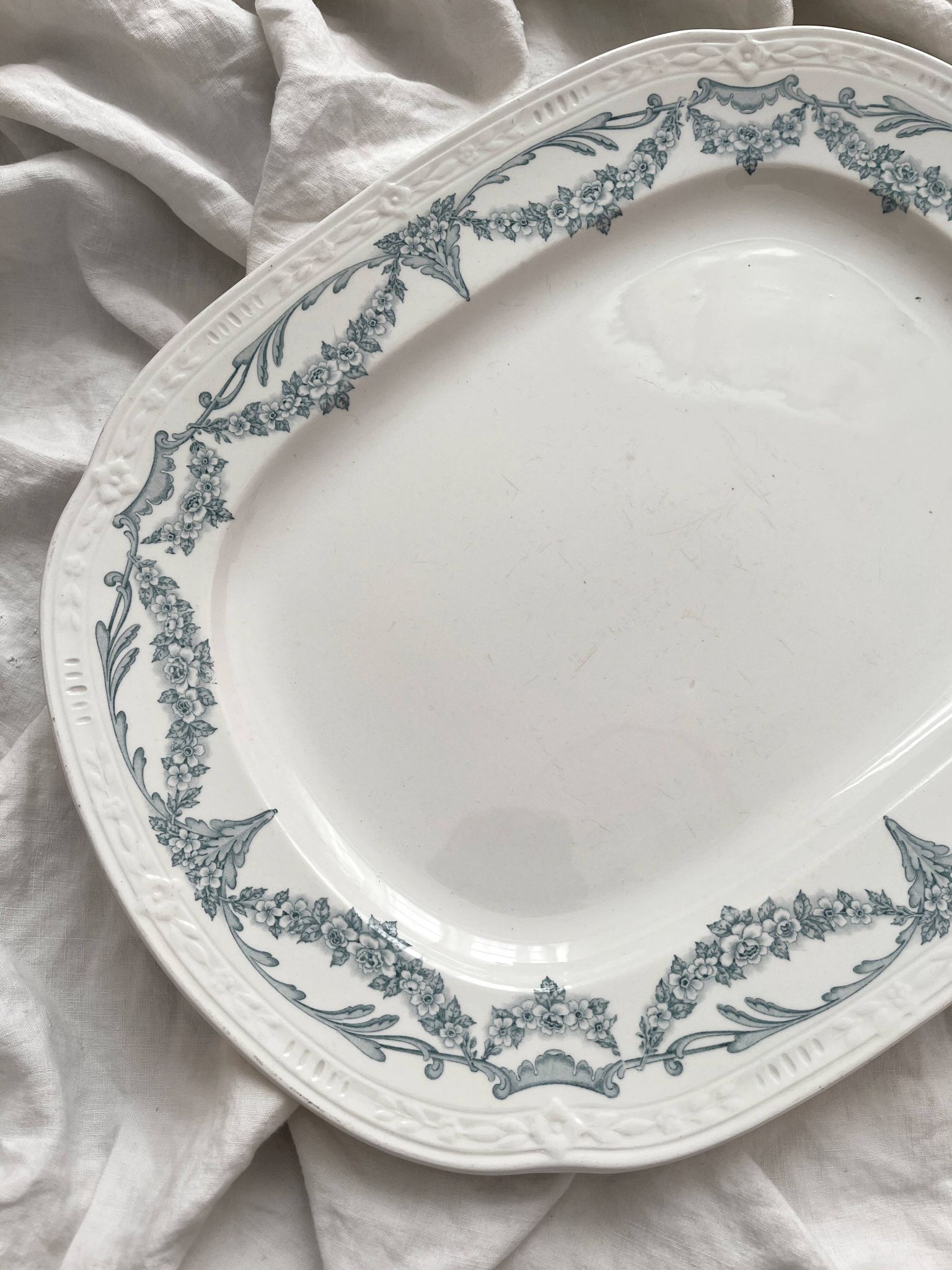 Iron earthenware dish “Louis XVI” U&C Sarreguemines