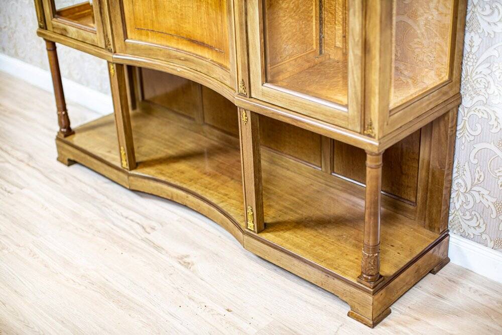 Vintage Bookcase with Brass, 1930s