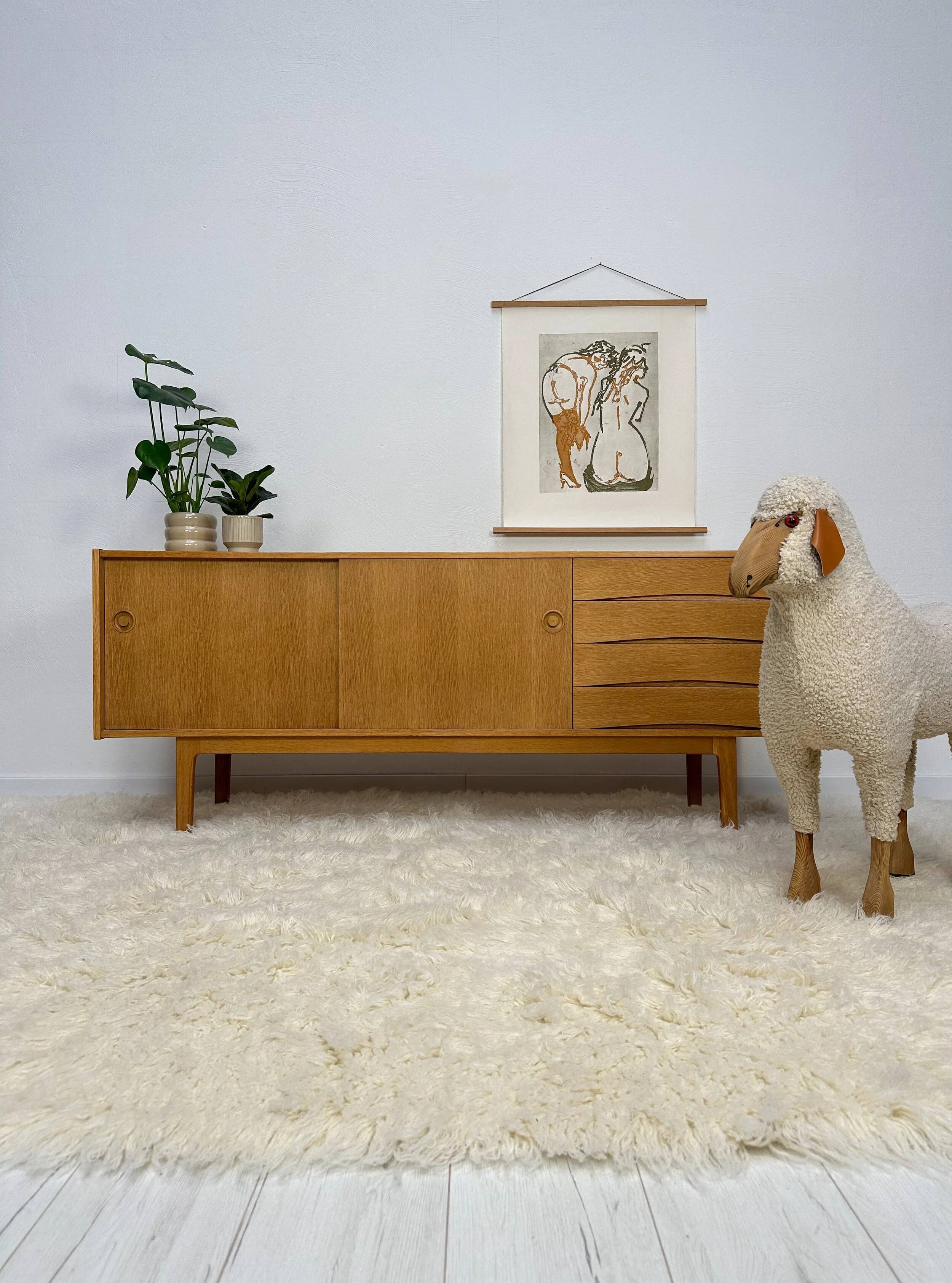1960s Vintage Scandinavian Erik Wørts for IKEA Oak Sideboard