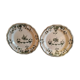 Paire d'assiettes à décors de grotesque ( moustier ).