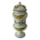 FAIENCE MEDICINE JAR CRACKED APOTHECARY"MINT" 20 TH