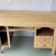 Renovated vintage desk in raw solid wood 128cm