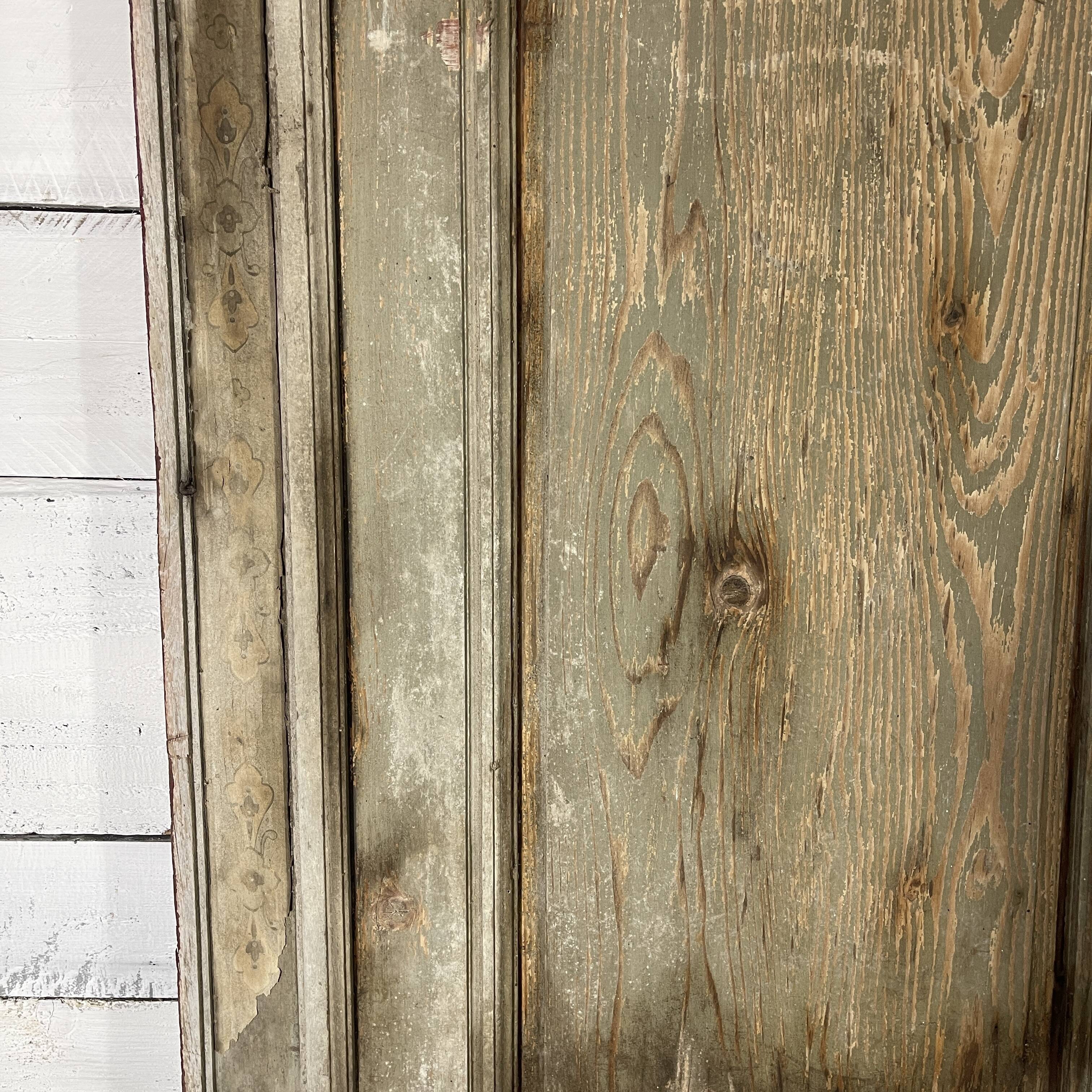 Double weathered wooden door