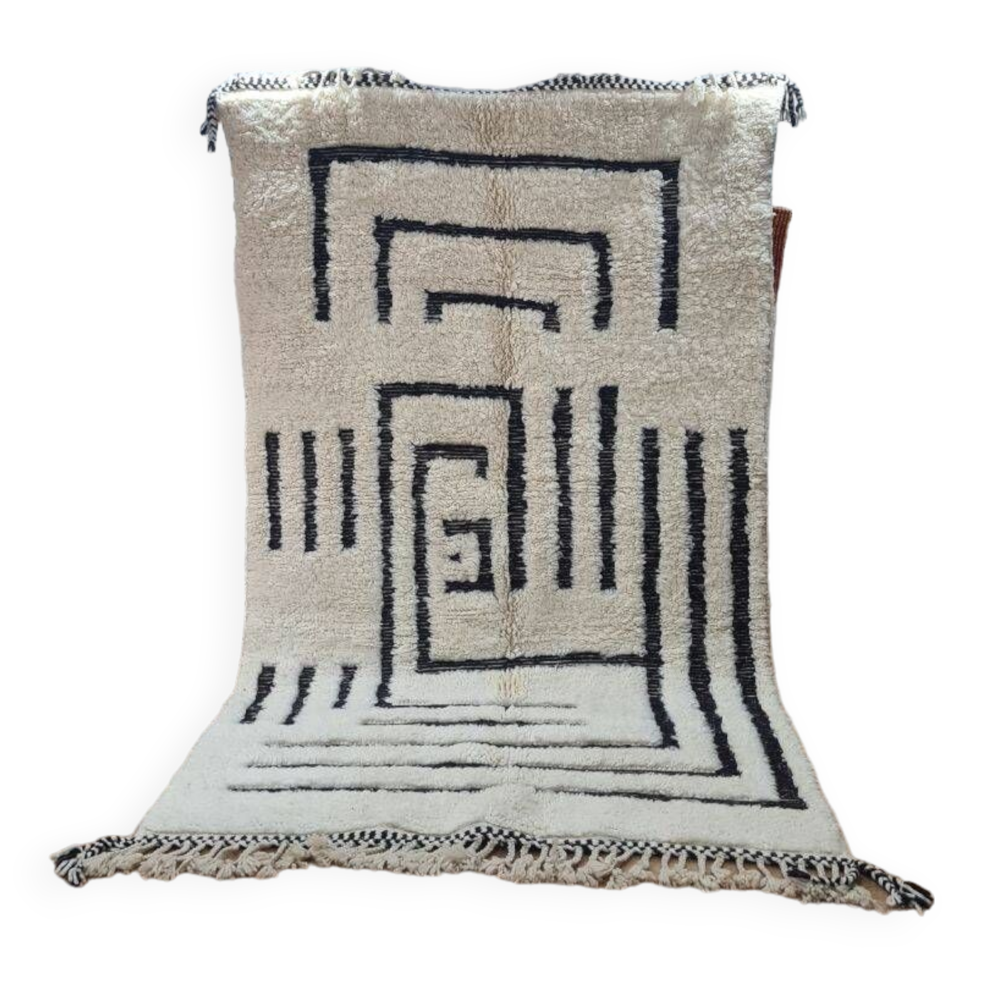 Handmade wool Berber rug 250x150 cm