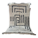 Handmade wool Berber rug 250x150 cm