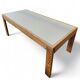 Pine wood dining table / formica top / 1970s