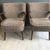 Set of 2 Vintage Cocktail Club Chairs, 1950s