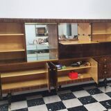 Vintage mahogany varnished sideboard from the 70s