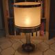 Wood and chrome metal design lamp 70s
