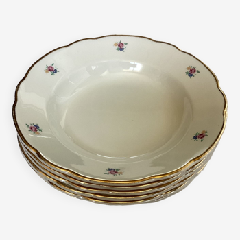 Lot de six assiettes creux en céramique italienne Richard dimension : hauteur -4 cm- diamètre -23 cm