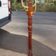 Coat rack known as "Parrot" in mahogany and bronze, circa 1950