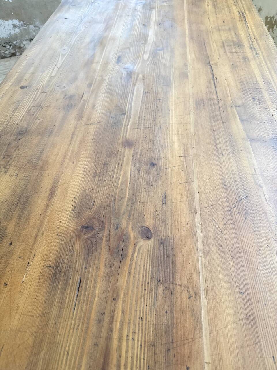 50s pine and oak farmhouse table 2.5m
