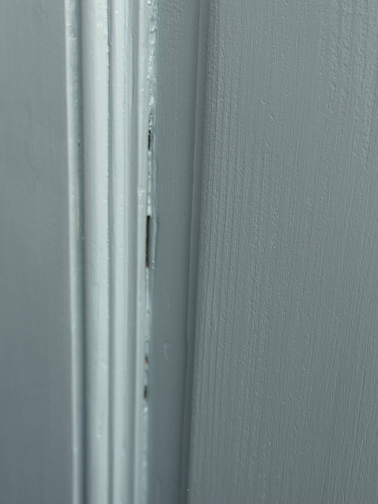 Parisian bonnetière, solid pine, Art Deco, renovated, grey-green.