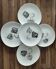 Set of 5 Niderviller Black Rose plates