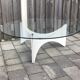 TZ75 round glass coffee table by Werner Blaser for 't Spectrum 1960s