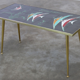 Coffee table with ceramic tiles by Denisco